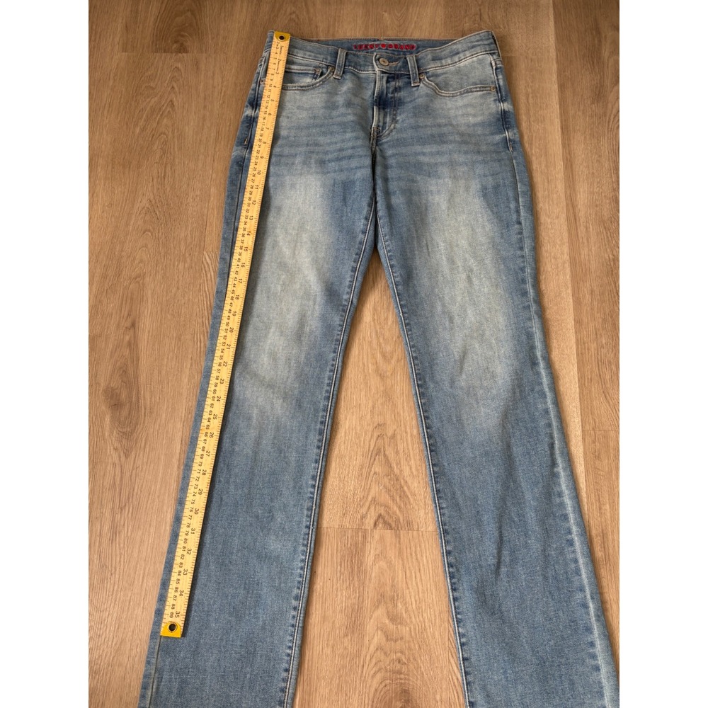 Lucky Brand Straight Leg Jeans Light Wash Raw Hem Blue Denim Size 4/27 R - Picture 2 of 5